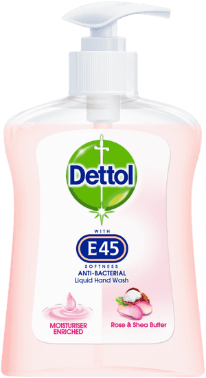 DETTOL HAND WASH WITH E45 ROSE & SHEA BUTTER